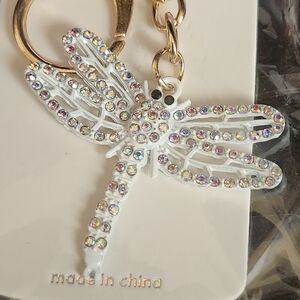 Sparkling Dragonfly Keychain Purse Charm By Mint